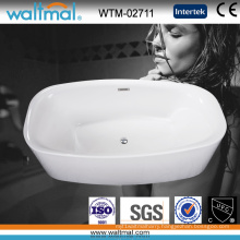 Wave Shape Side Designed Quality Freestanding Bathtub